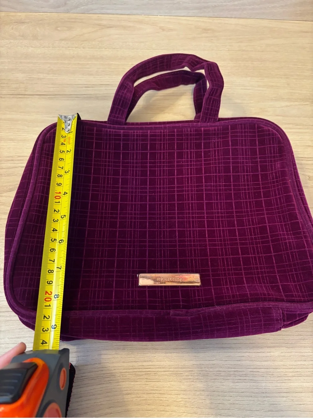 ItsJudyTime Large Purple Velvet Makeup / Travel Bag